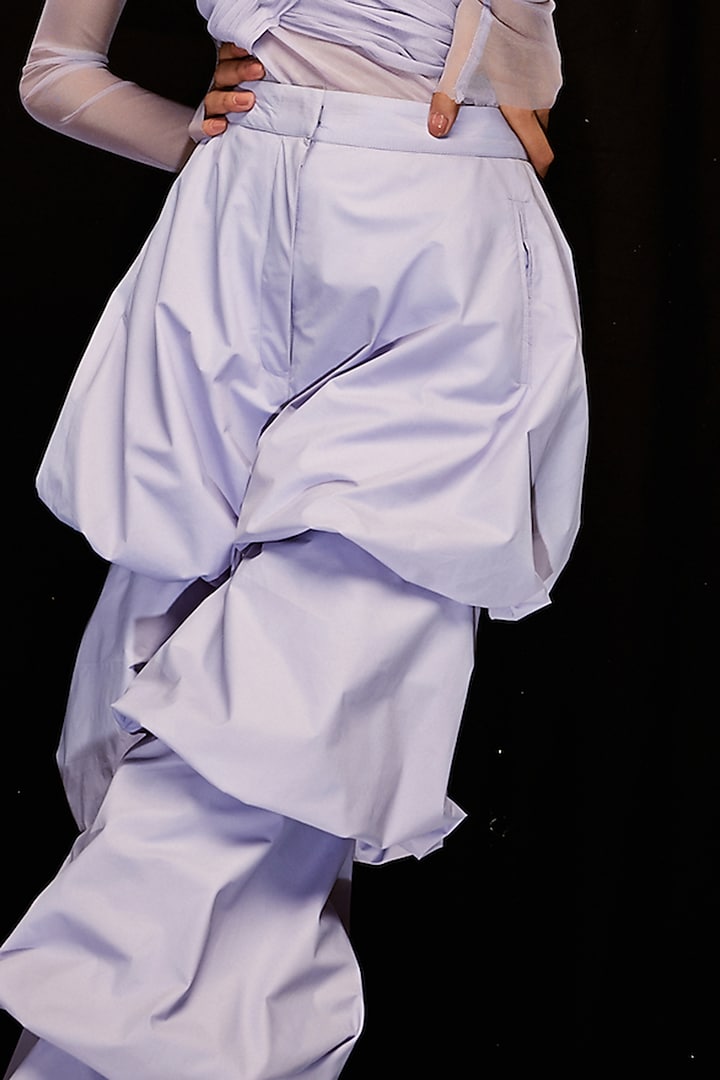 Iris lilac Parachute Layered Trousers by Pocketful Of Cherrie at Pernia's Pop Up Shop