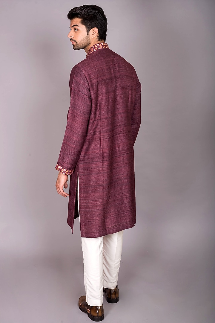 Maroon Silk Gota Patti Kurta Set by PKIN at Pernia's Pop Up Shop