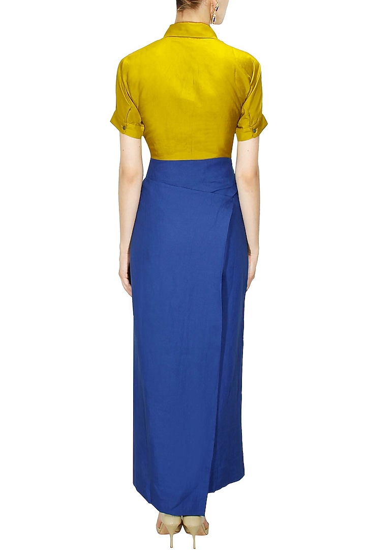 Sapphire wrap palazzo pants available only at Pernia's Pop Up Shop.
