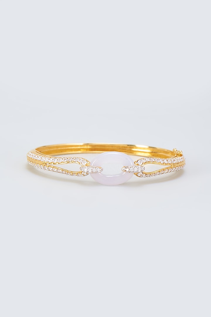 Two Tone Finish Cubic Zirconia Bracelet In Sterling Silver by Plume Jewellery at Pernia's Pop Up Shop