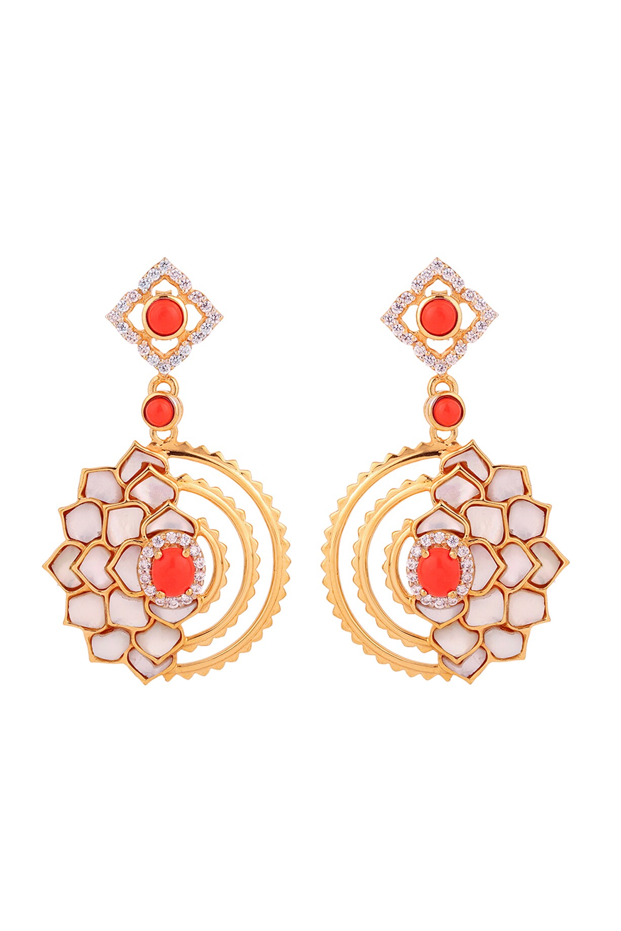 PLUME DE EARRINGS SILVER DIAMOND PEARL