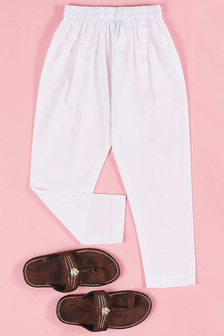 Pink Linen Bundi Jacket With Kurta Set For Boys by The Plum Bum at Pernia's Pop Up Shop