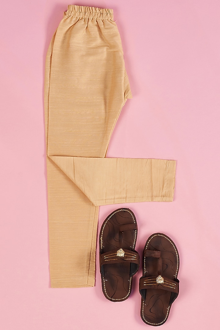 Purple Brocade Bundi Jacket With Kurta Set For Boys by The Plum Bum at Pernia's Pop Up Shop