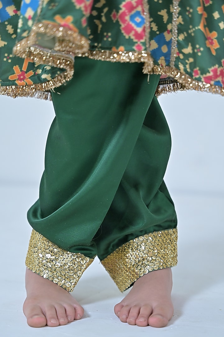 Green Modal Kurta Set For Girls by The Plum Bum at Pernia's Pop Up Shop