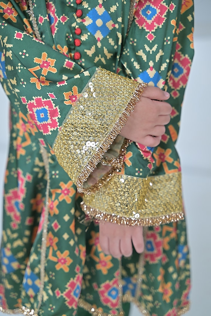 Green Modal Kurta Set For Girls by The Plum Bum at Pernia's Pop Up Shop