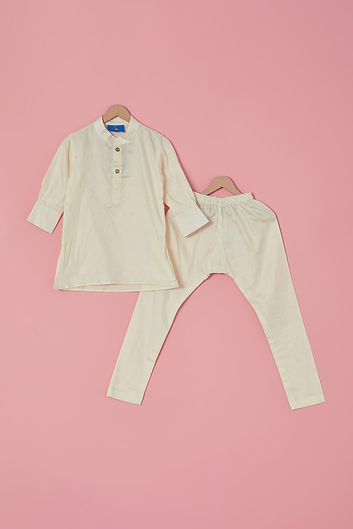 Black Silk & Velvet Jacket Set For Boys by The Plum Bum at Pernia's Pop Up Shop