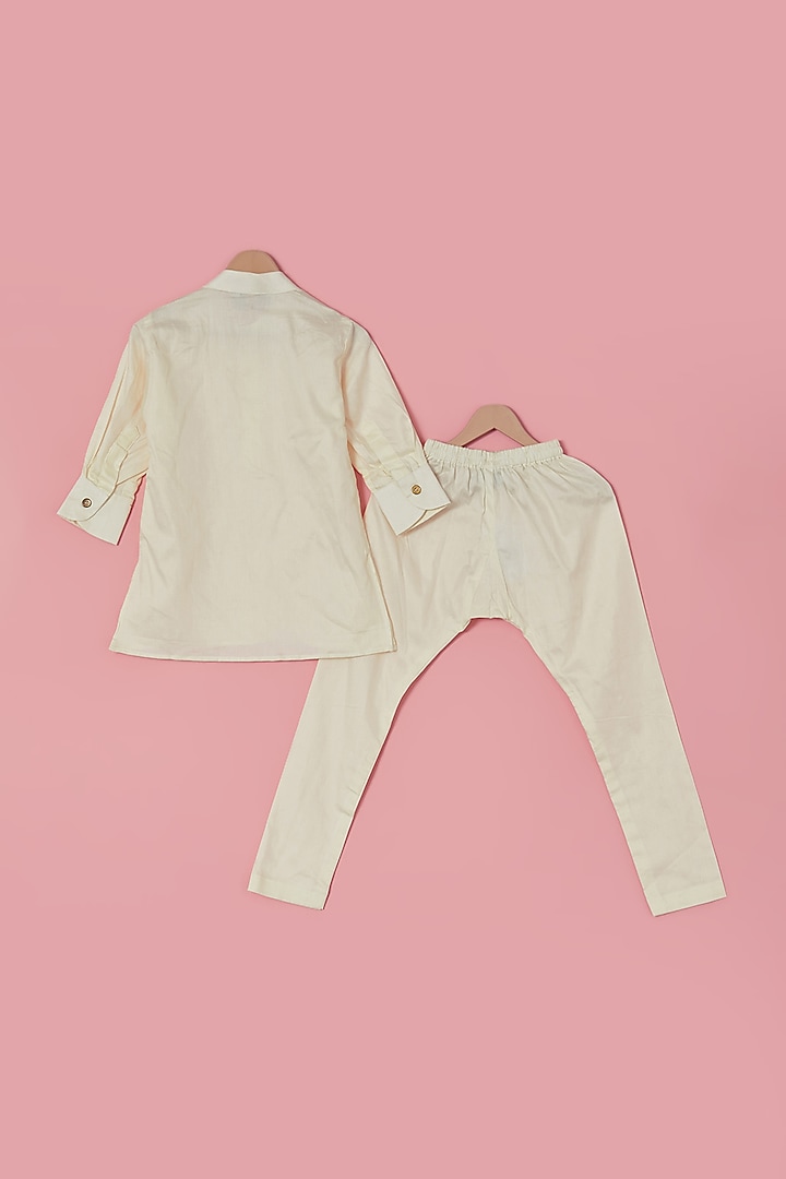Black Silk & Velvet Jacket Set For Boys by The Plum Bum at Pernia's Pop Up Shop