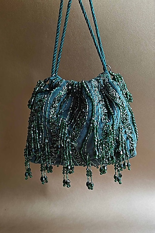 Buy Green Potli Bag for Women Online from India's Luxury Designers 2024