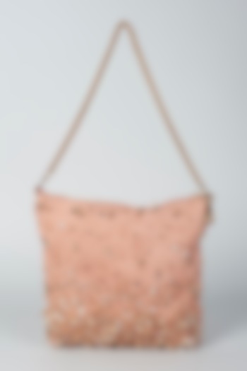 Pink Hand Embroidered Shoulder Bag by PLODE