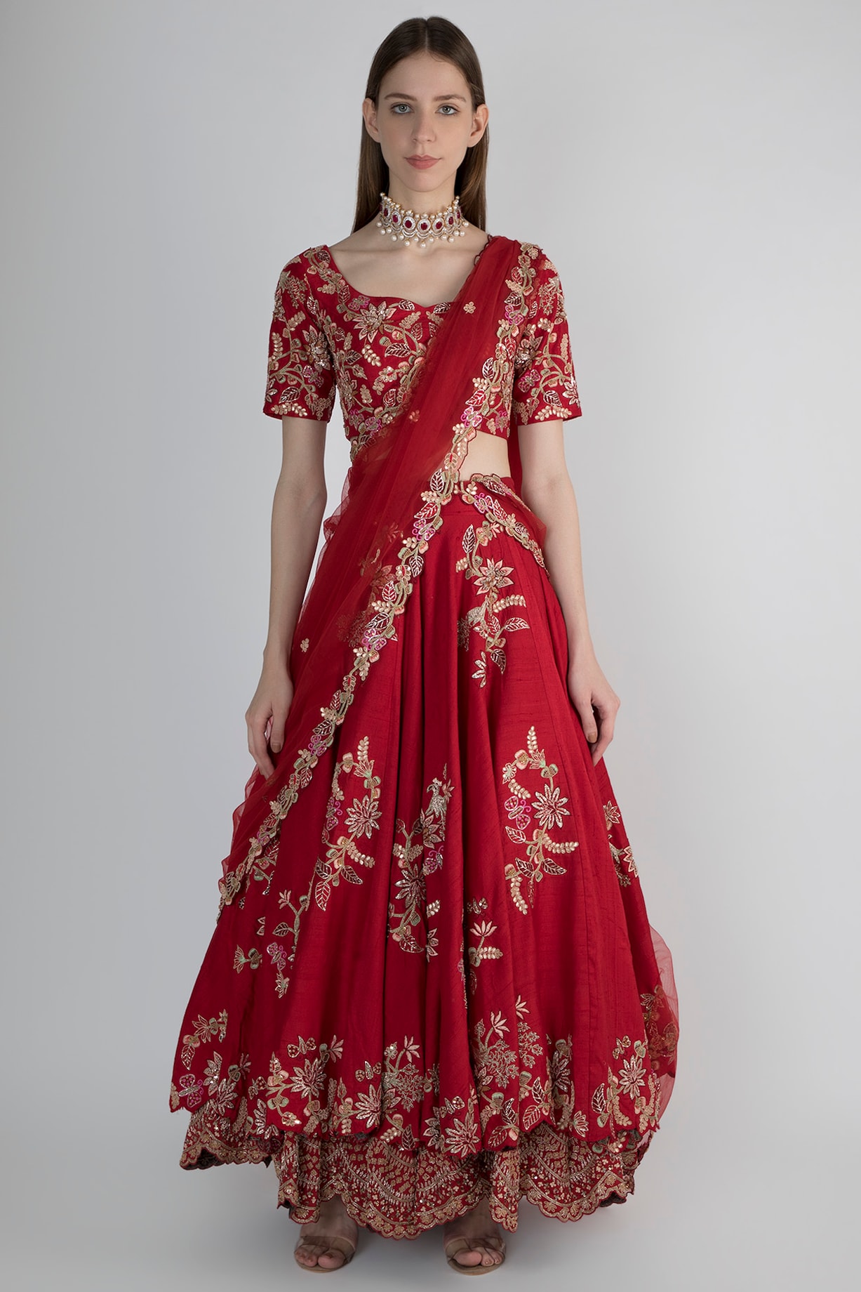 Royal Silk Bridal Red Kasab Lehenga Set SIYA6790INS – Siya Fashions