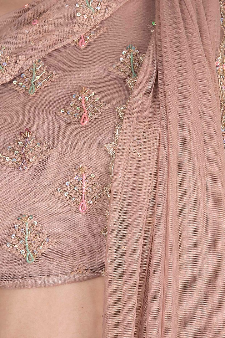 Pink Net Embroidered Pant Set by Pleats by Kaksha - Kids at Pernia's Pop Up Shop