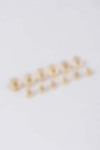 Two Tone Finish Sherwani Buttons In Sterling Silver (Set of 12) by Plume Men at Pernia's Pop Up Shop
