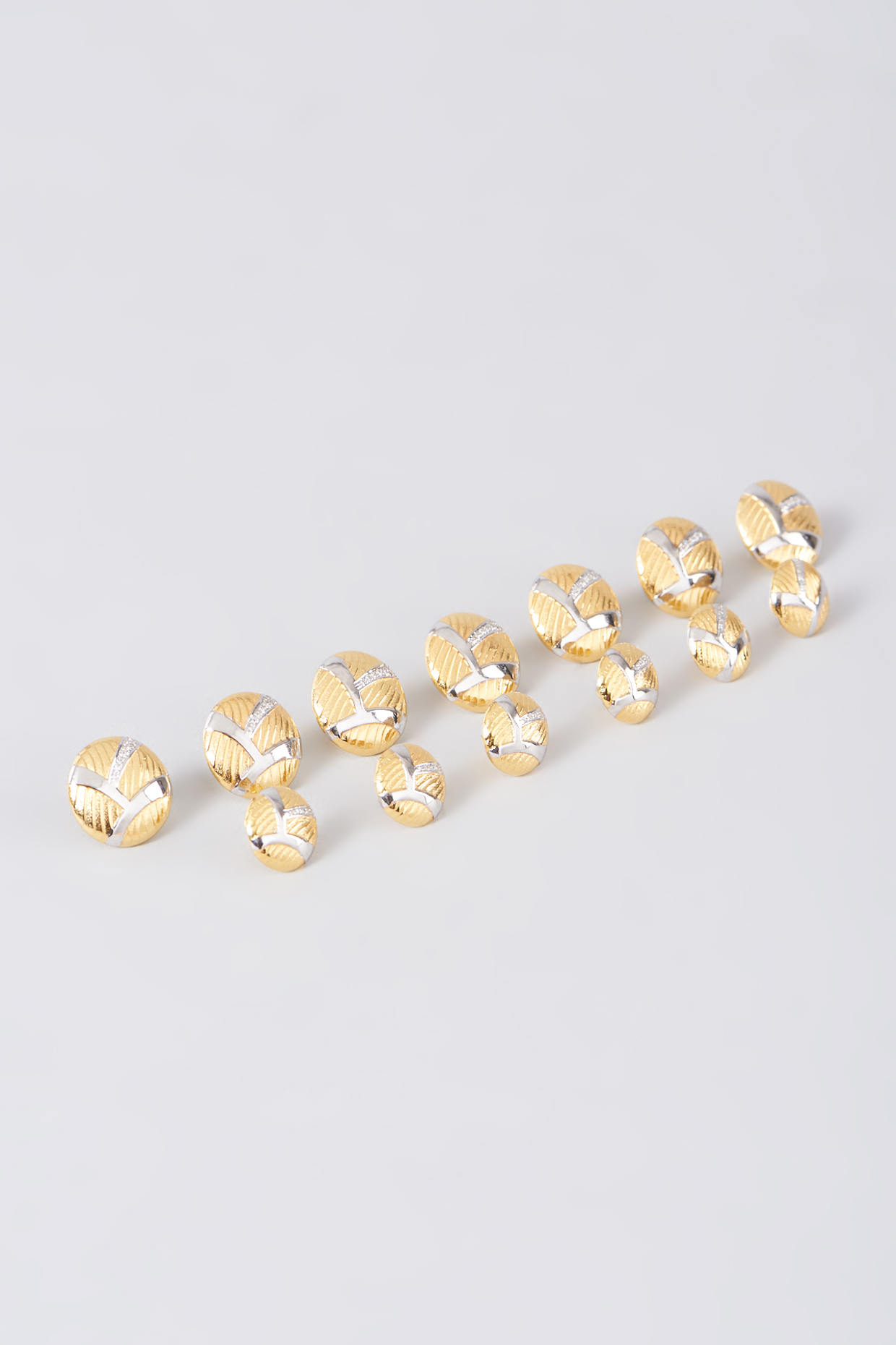 Two Tone Finish Sherwani Buttons In Sterling Silver (Set of 13) by Plume Men at Pernia's Pop Up Shop