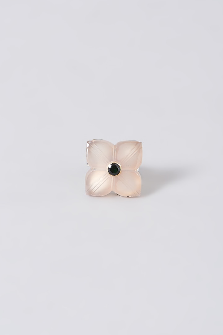 Peach Enameled Cufflinks In Sterling Silver (Set of 2) by Plume Men at Pernia's Pop Up Shop