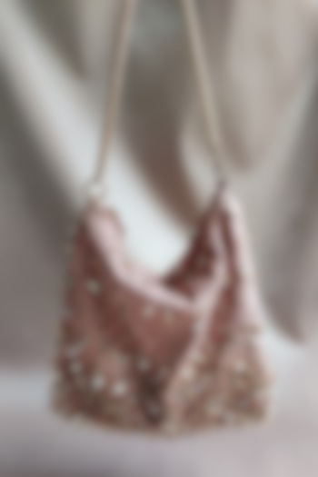 Pink Hand Embroidered Shoulder Bag by PLODE at Pernia's Pop Up Shop