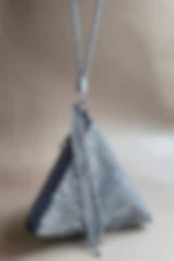 Grey Suede Crystal Embellished Hand Bag by PLODE at Pernia's Pop Up Shop