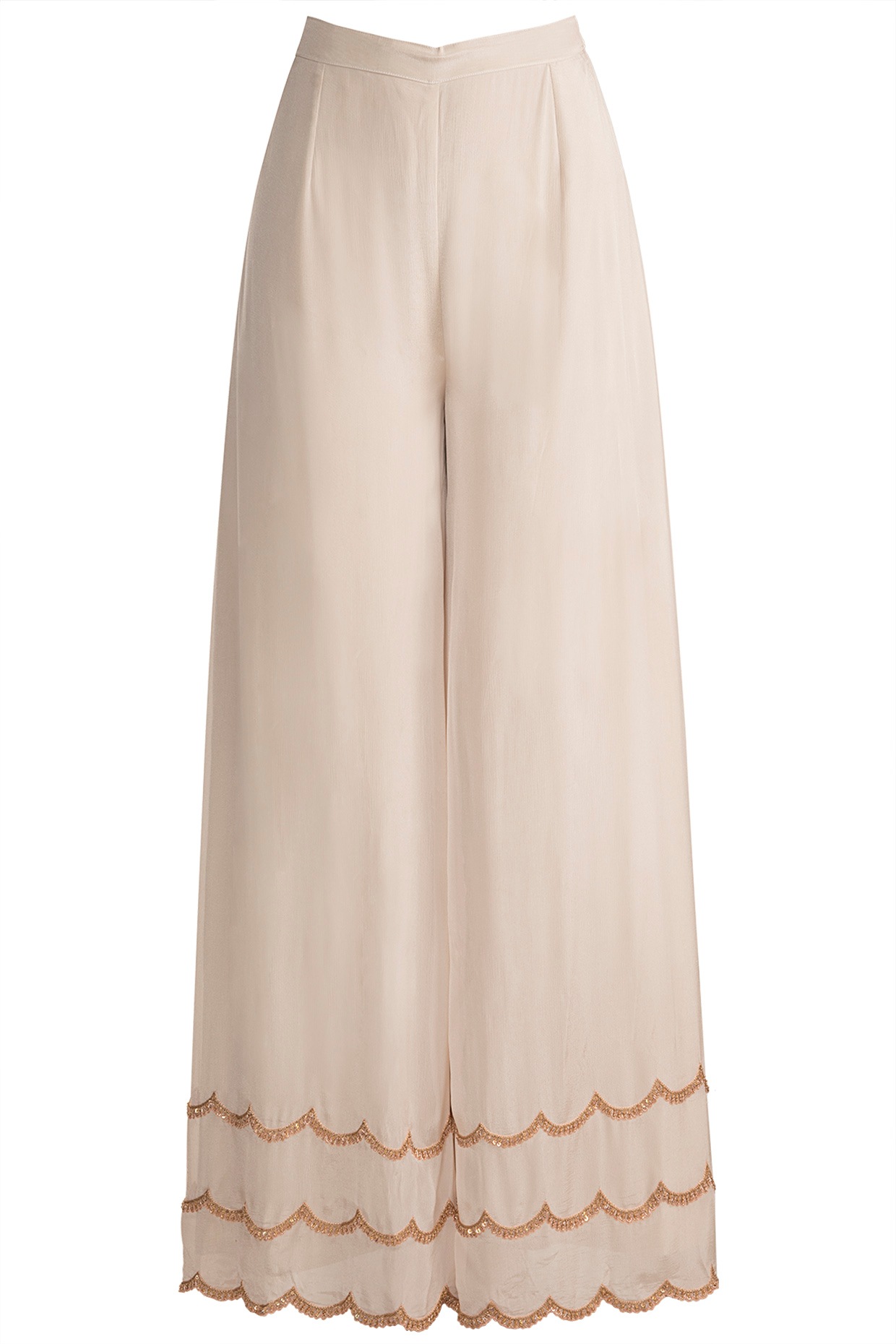 Dior White Textured Cotton Pleated Palazzo Pants L Dior | TLC