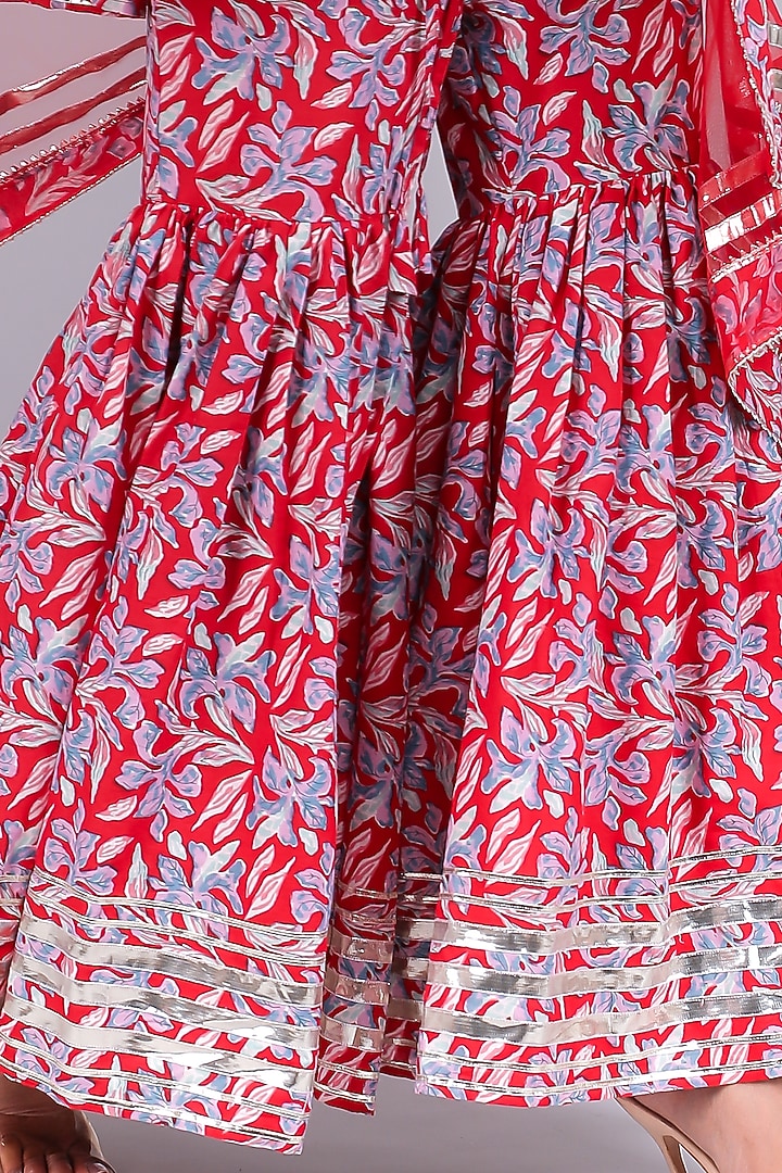 Red Cotton Sharara Set by Pomcha Jaipur at Pernia's Pop Up Shop