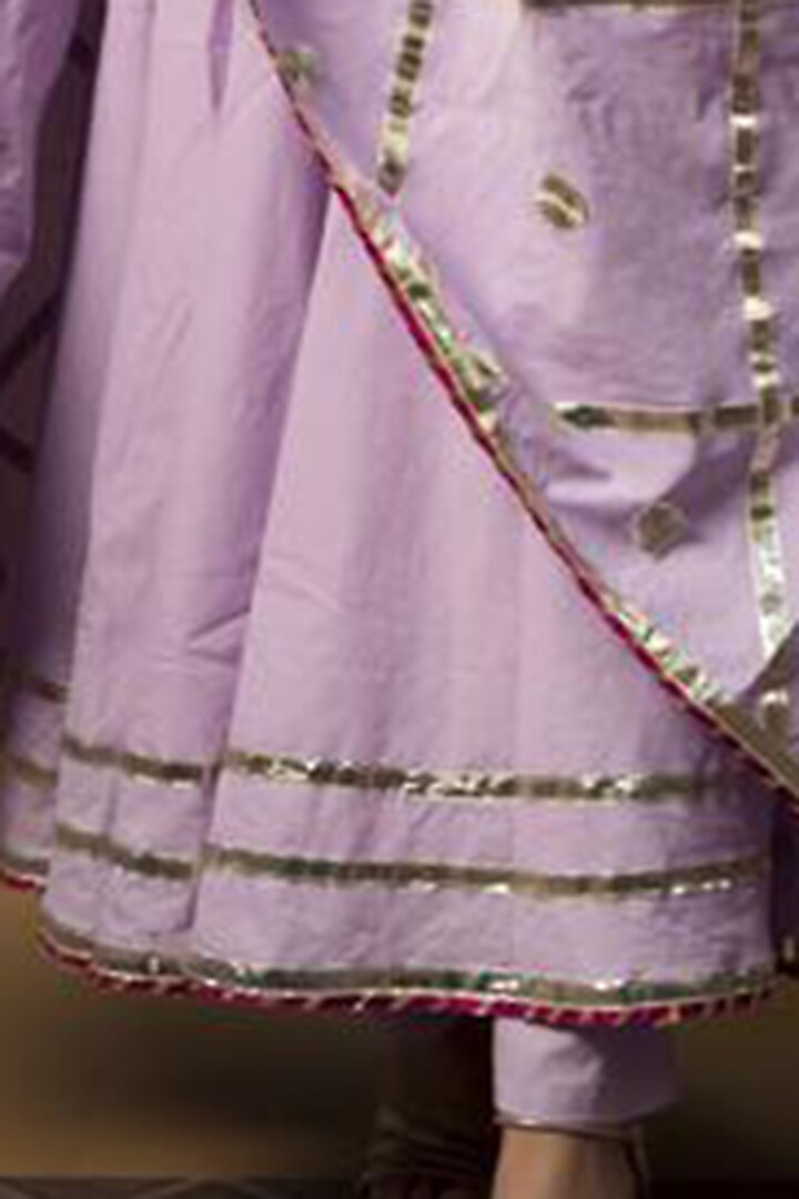 Lavender Hand Embellished Anarkali Set by Pomcha Jaipur at Pernia's Pop Up Shop
