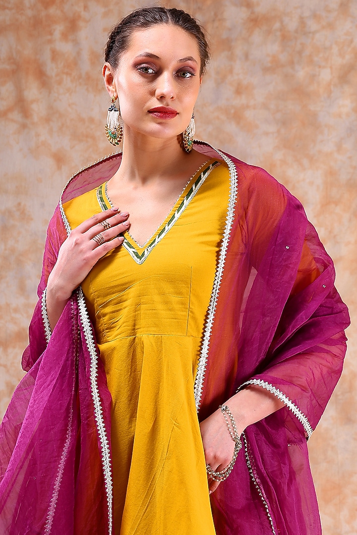 Purple Cotton Sharara Set by Pomcha Jaipur at Pernia's Pop Up Shop