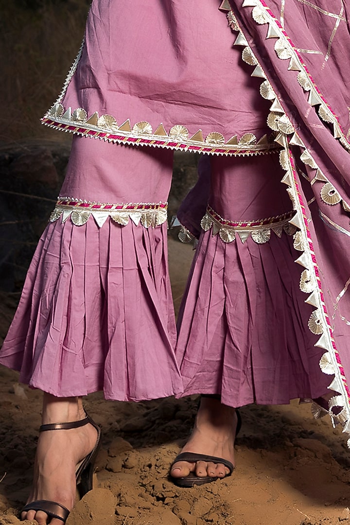 Purple Cotton Sharara Set by Pomcha Jaipur at Pernia's Pop Up Shop