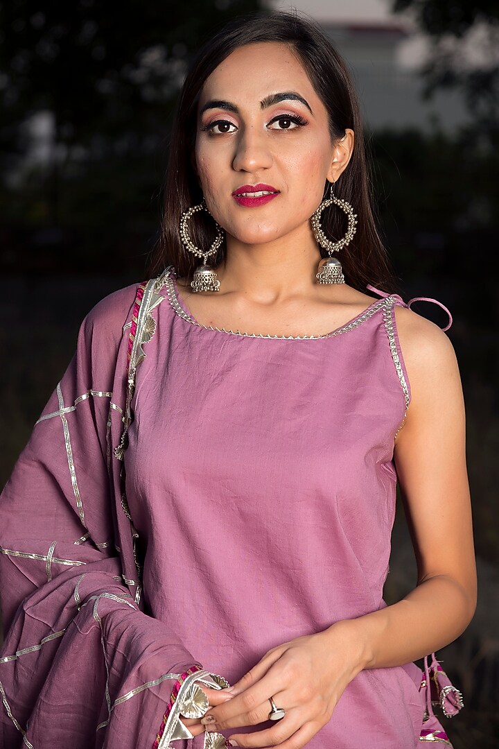 Purple Cotton Sharara Set by Pomcha Jaipur at Pernia's Pop Up Shop
