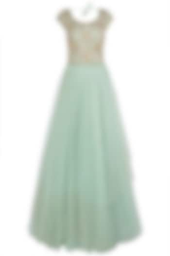 Ice blue embroidered gown available only at Pernia's Pop Up Shop.