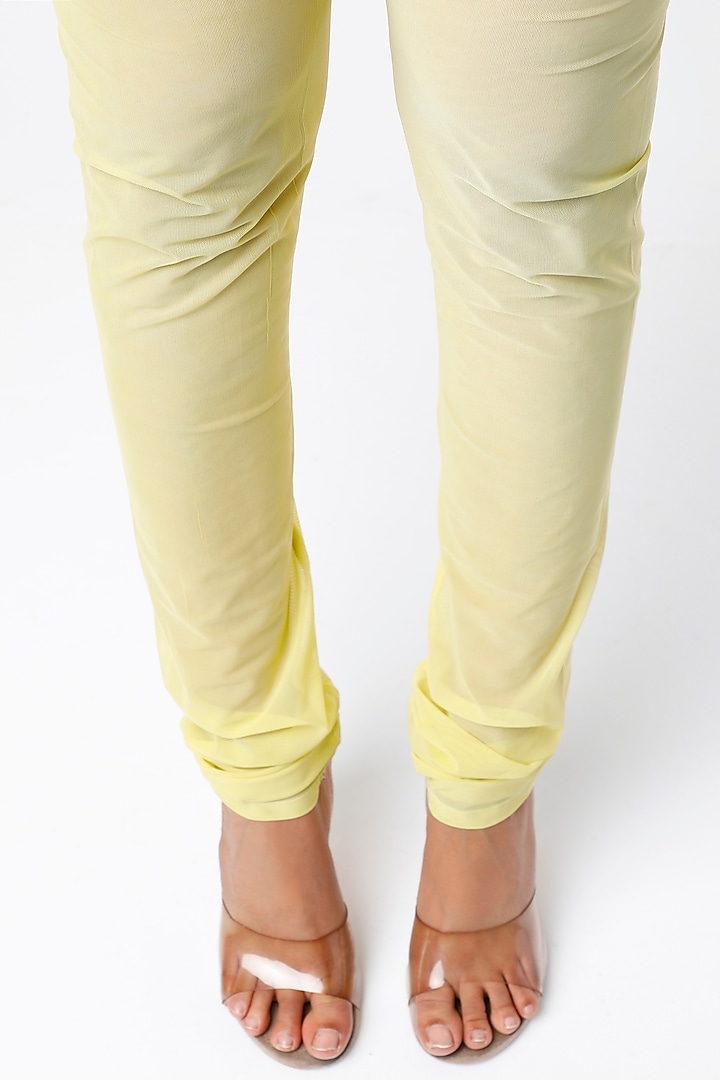 Light Yellow Embroidered Flared Kurta Set by PNA BY PRAGATI ARORA at Pernia's Pop Up Shop