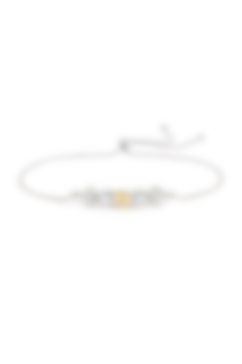 Silver Rhodium Finish Yellow Zircon Bracelet In Sterling Silver by Pinklane by Rashi at Pernia's Pop Up Shop