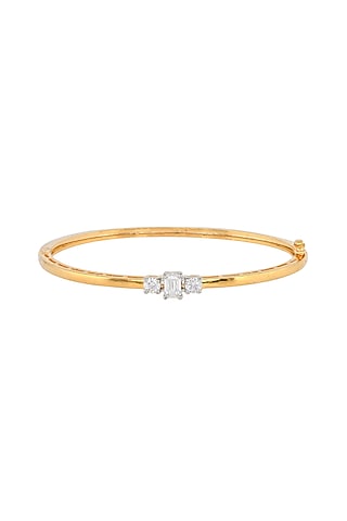 Silver Rhodium Finish Zircon Handcuff In Sterling Silver by Pinklane by Rashi