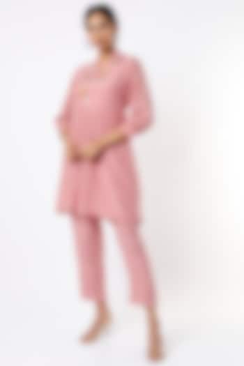 Rose Gold Cotton Silk Tunic Set by Made in Pinkcity at Pernia's Pop Up Shop