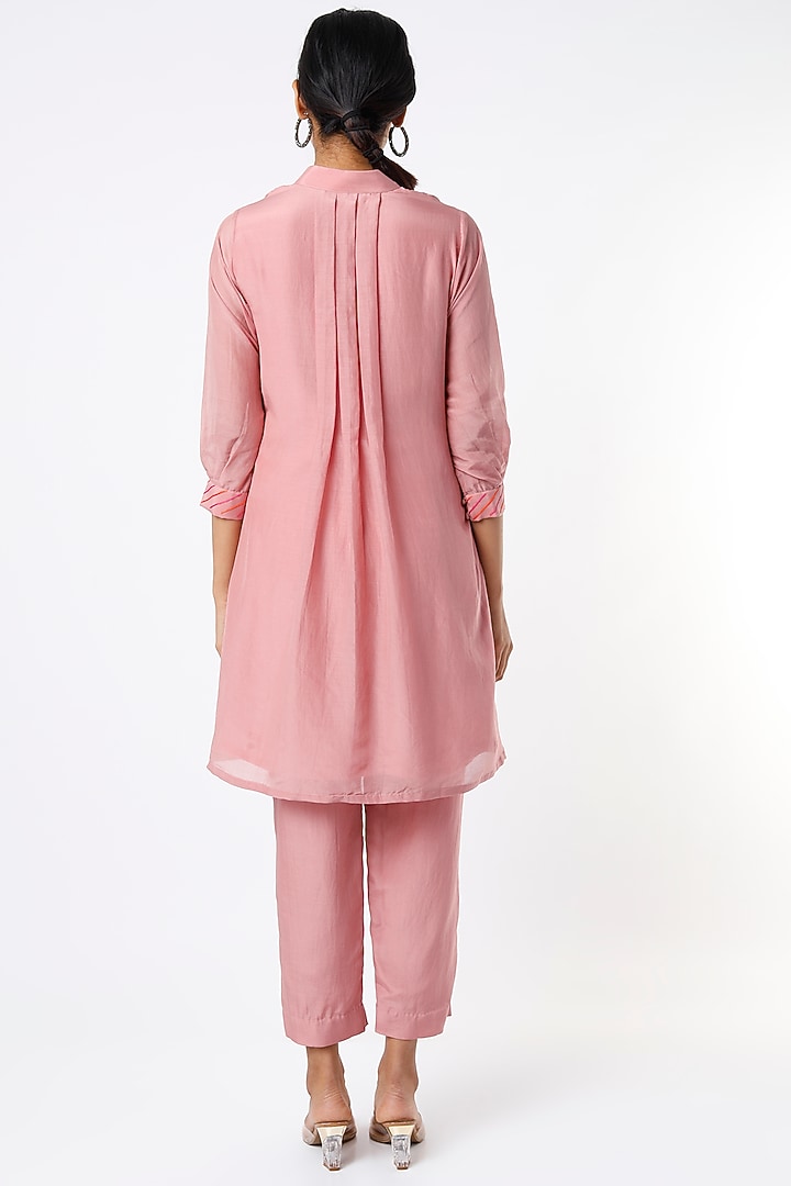 Rose Gold Cotton Silk Tunic Set by Made in Pinkcity at Pernia's Pop Up Shop