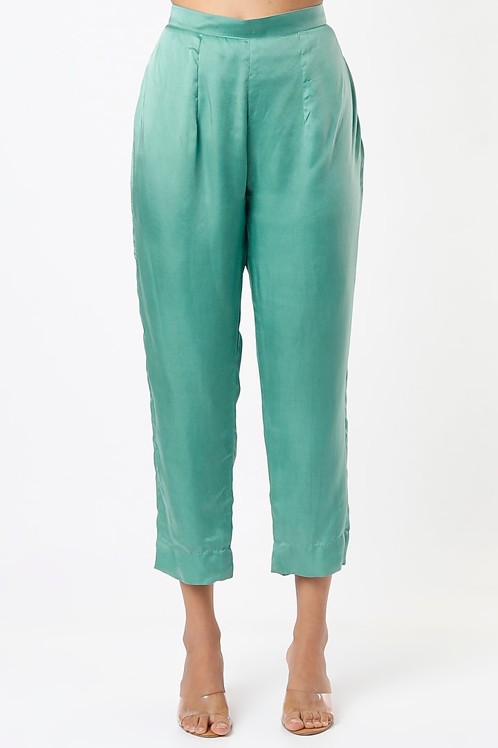 Sea Blue Embroidered Cape Tunic Set by Made in Pinkcity at Pernia's Pop Up Shop