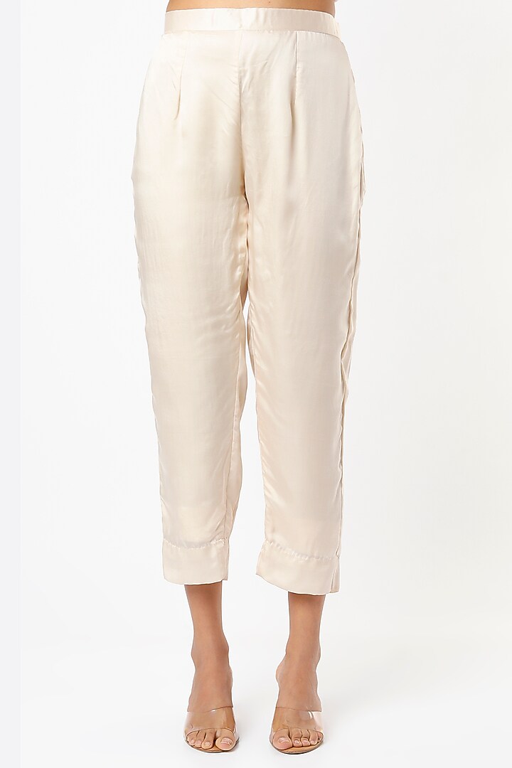 Ivory Embroidered Tunic Set by Made in Pinkcity at Pernia's Pop Up Shop