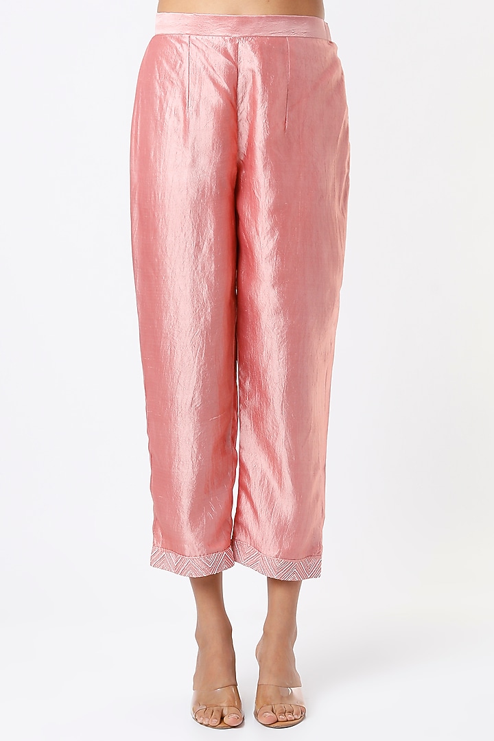 Rose Gold Hand Embroidered Tunic Set by Made in Pinkcity at Pernia's Pop Up Shop