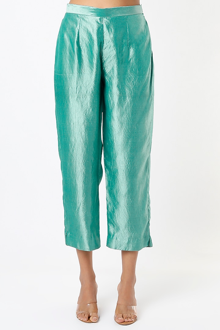 Sea Blue Embroidered Tunic Set by Made in Pinkcity at Pernia's Pop Up Shop