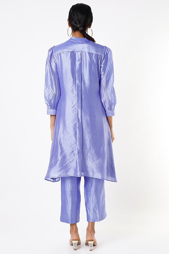 Blue Embroidered Tunic Set by Made in Pinkcity at Pernia's Pop Up Shop