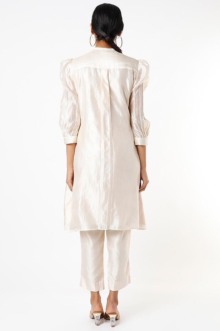 Ivory Embroidered Tunic Set by Made in Pinkcity at Pernia's Pop Up Shop