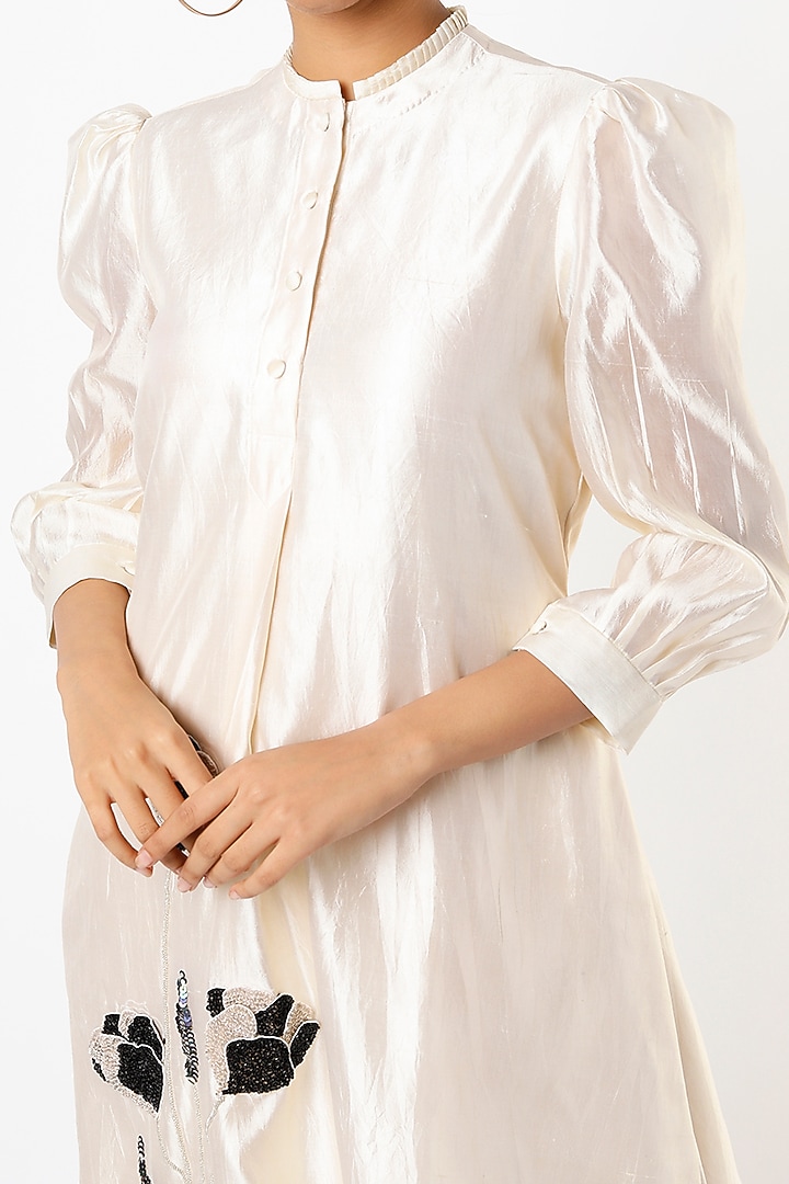 Ivory Embroidered Tunic Set by Made in Pinkcity at Pernia's Pop Up Shop