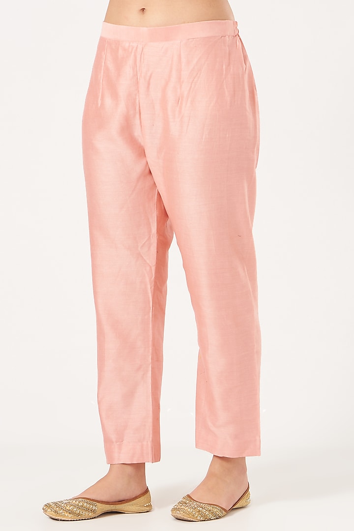 Blush Pink Embroidered Kurta Set by Made in Pinkcity at Pernia's Pop Up Shop