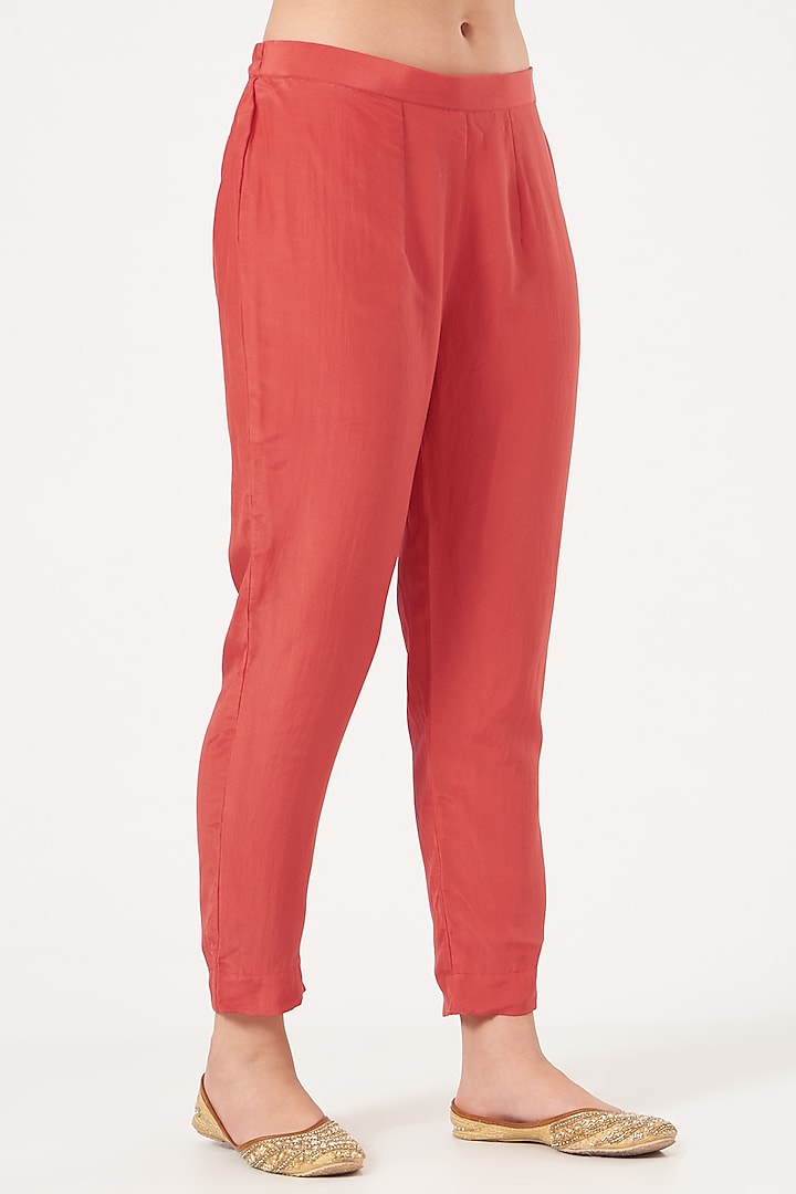 Red Embroidered Tunic Set by Made in Pinkcity at Pernia's Pop Up Shop