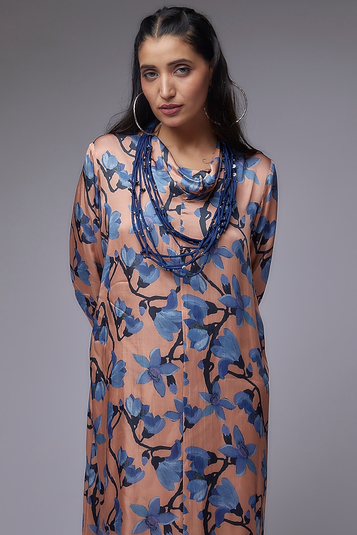 Pecah Modal Satin Printed Tunic Set by Made in Pinkcity at Pernia's Pop Up Shop