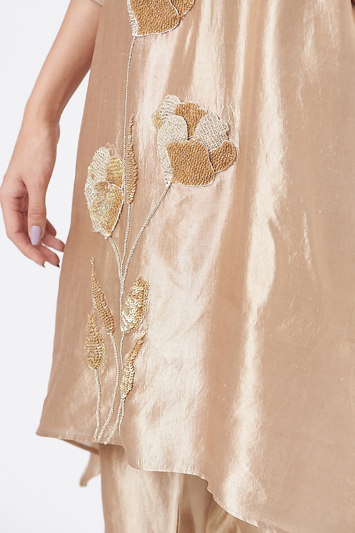 Ivory Kora Silk Kurta Set by Made in Pinkcity at Pernia's Pop Up Shop