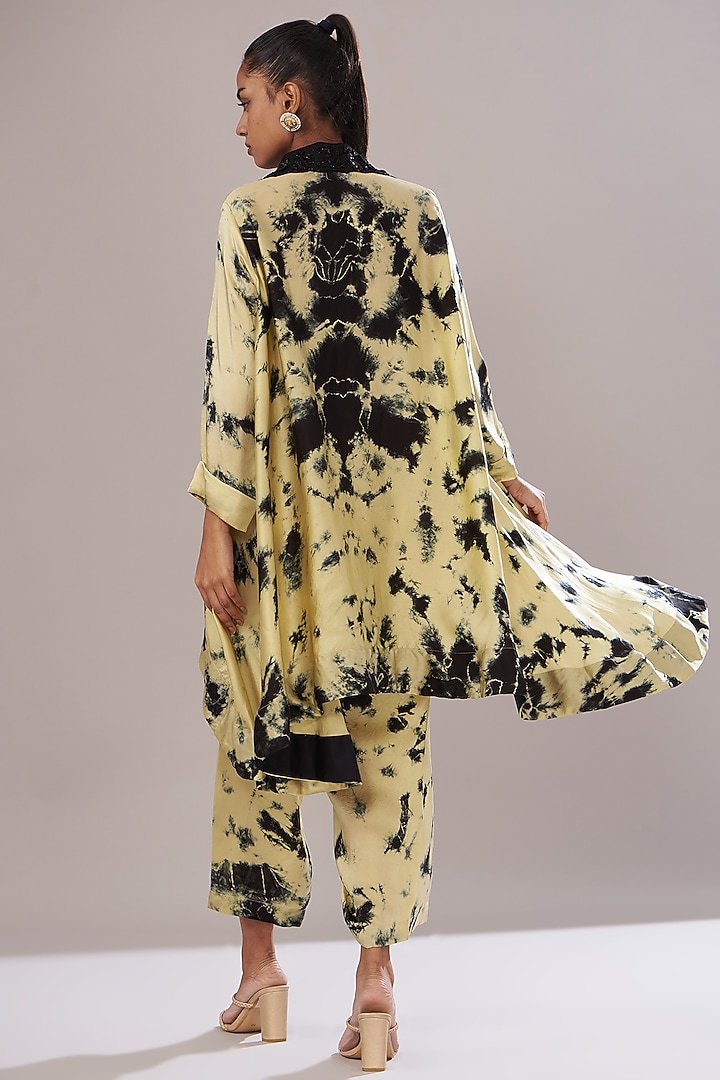 Off-White Modal Satin Tie-Dye Co-Ord Set by Made in Pinkcity at Pernia's Pop Up Shop