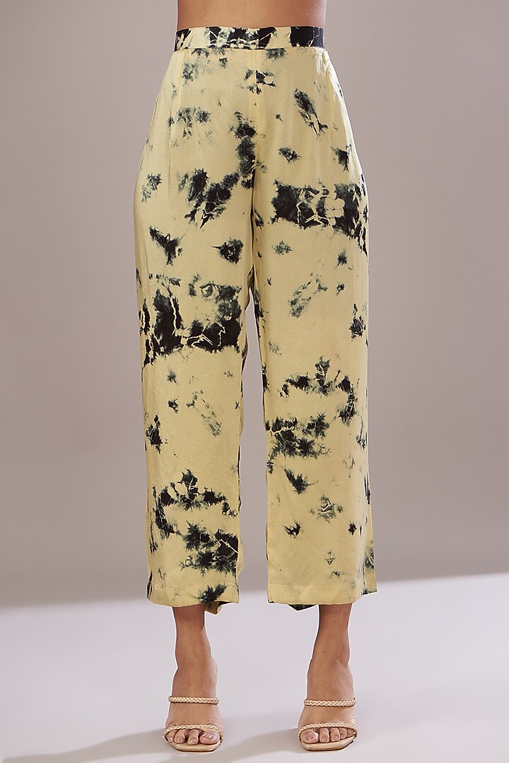 Off-White Modal Satin Tie-Dye Co-Ord Set by Made in Pinkcity at Pernia's Pop Up Shop