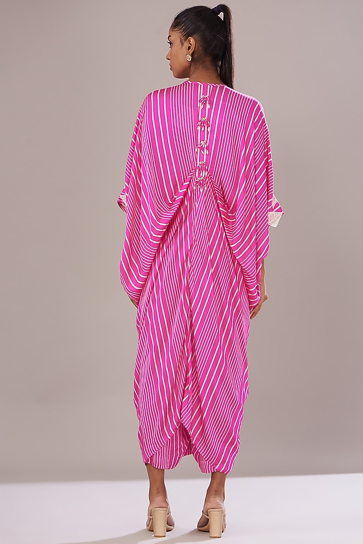 Pink Modal Satin Printed Tunic Set by Made in Pinkcity at Pernia's Pop Up Shop