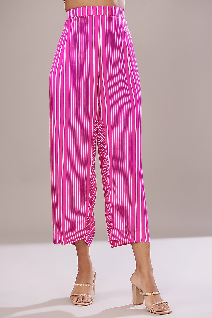 Pink Modal Satin Printed Kaftan Set by Made in Pinkcity at Pernia's Pop Up Shop