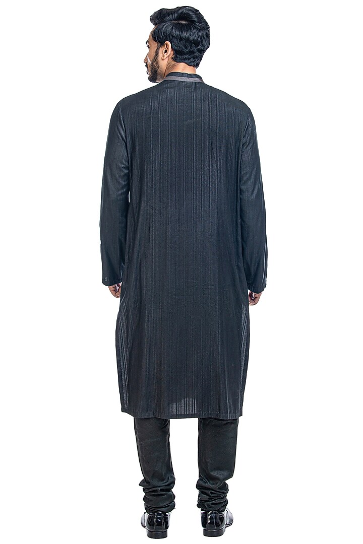 Grey Hand Embroidered Jacket Set by Poonam Kasera at Pernia's Pop Up Shop