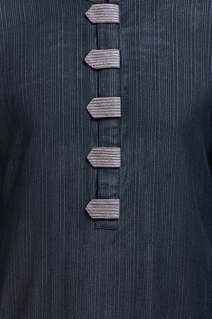 Grey Hand Embroidered Jacket Set by Poonam Kasera at Pernia's Pop Up Shop
