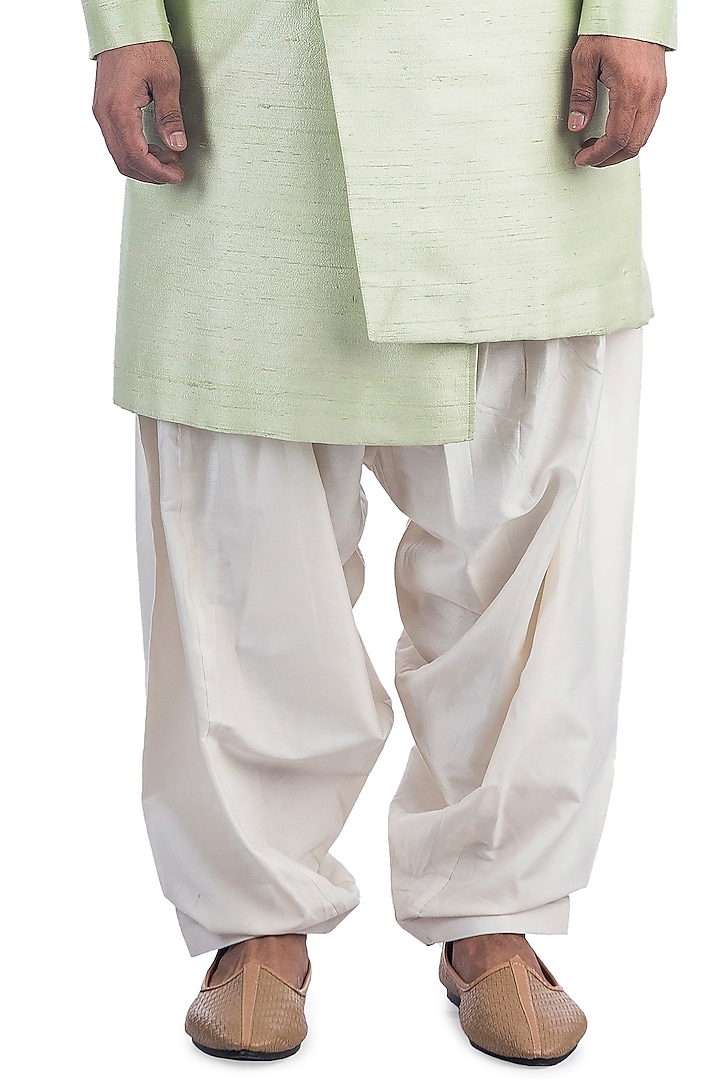 Pastel Green Embroidered Wedding Bandhgala Jacket Set by Poonam Kasera at Pernia's Pop Up Shop